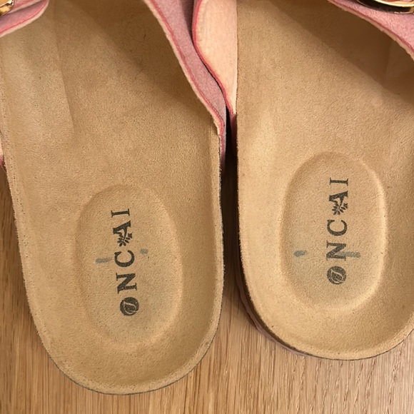 ONCAI Womens Slide Sandals Pink/ Rose Gold Slip On Adjustable Straps - Picture 11 of 16